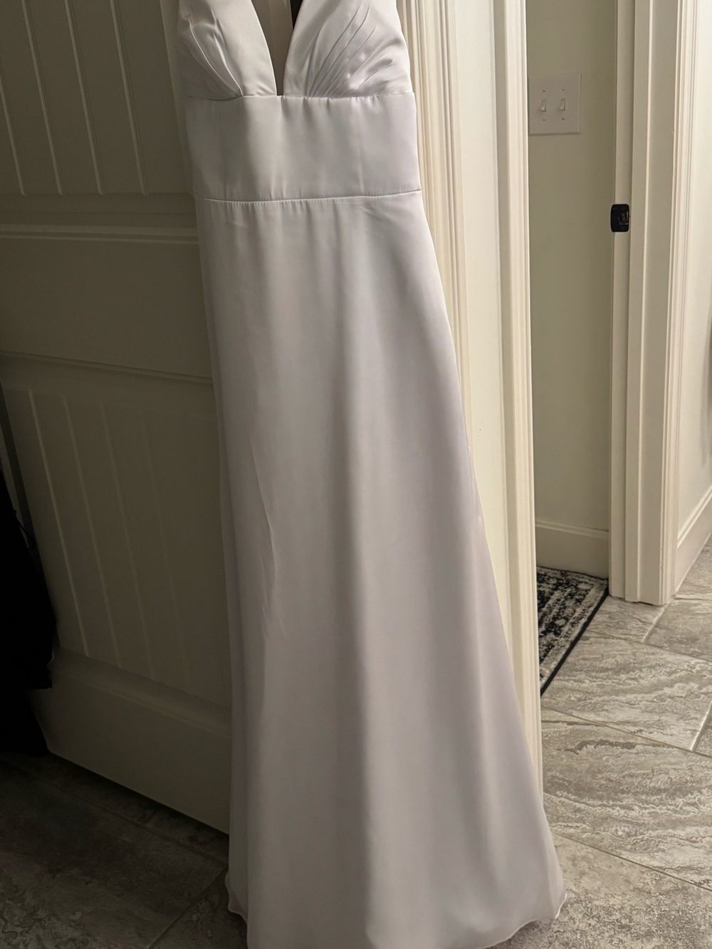 Elegant White Satin Maxi Dress for Women